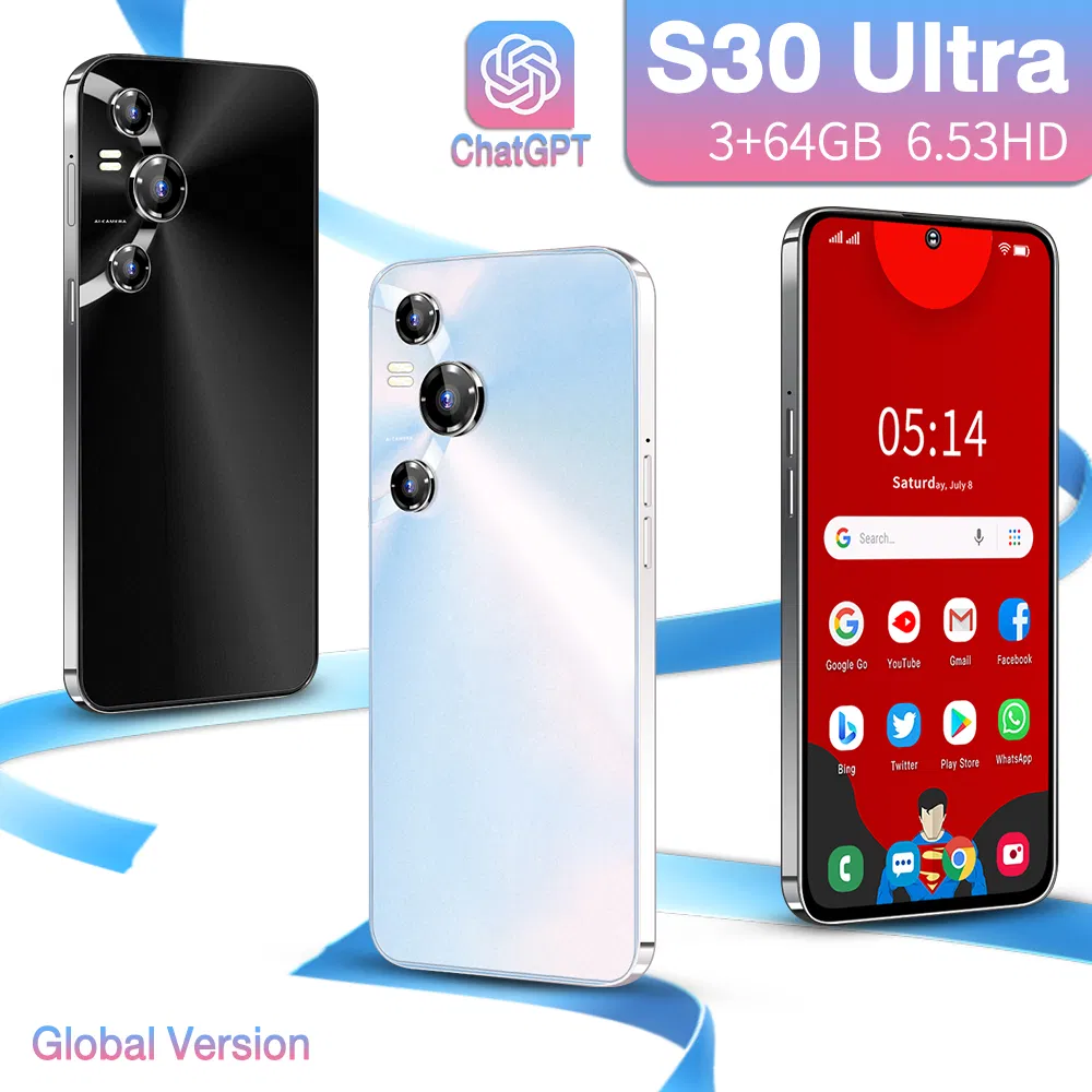Mobile Cell Phone S30ultra 3+64GB 512GB Smart Phone OEM/ODM Ready in Stock