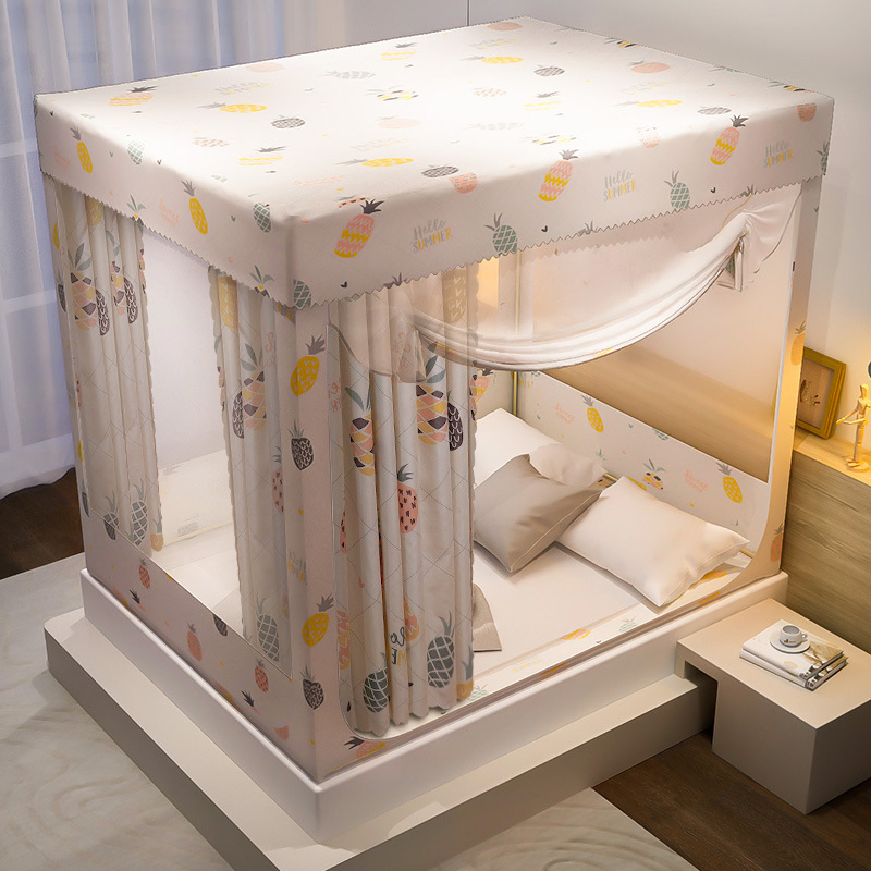 Factory Anti-Fall Household Bedroom 1.8m Double Bed One-Piece Zip Mosquito Nets