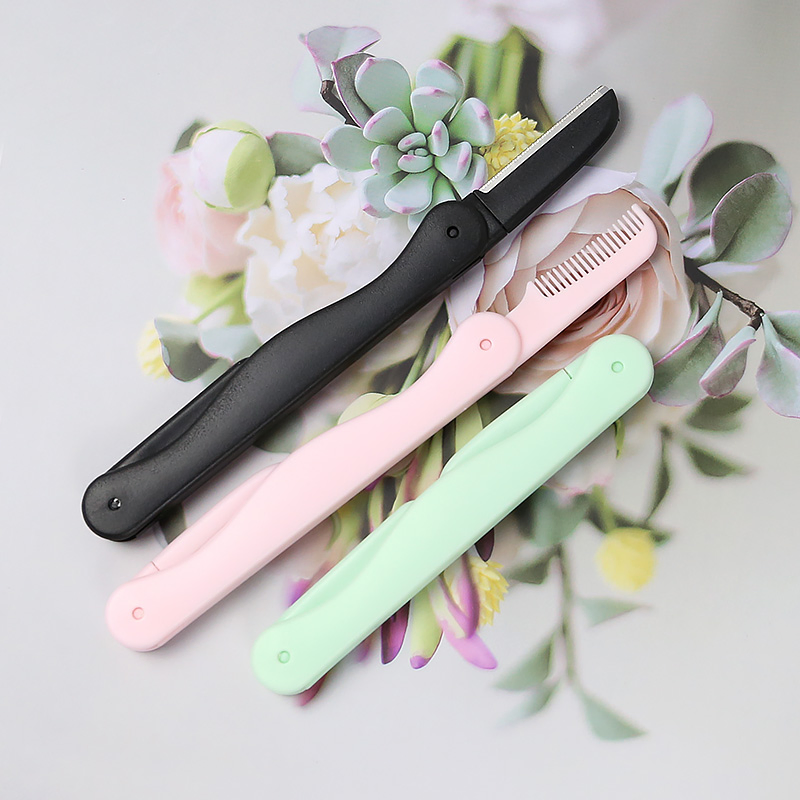 Double-Headed Precision Grooming Slim Reusable Women's Stainless Steel Eyebrow Shaving Razor