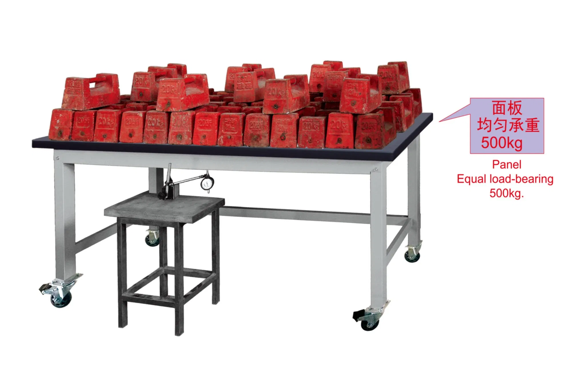 1.8 Metal Steel Industrial Moveable Work Bench with 2 Drawers