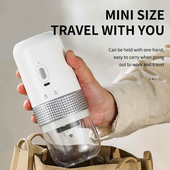 New Design Mini Portable Electric Coffee Maker with Bean Grinder & Capsules