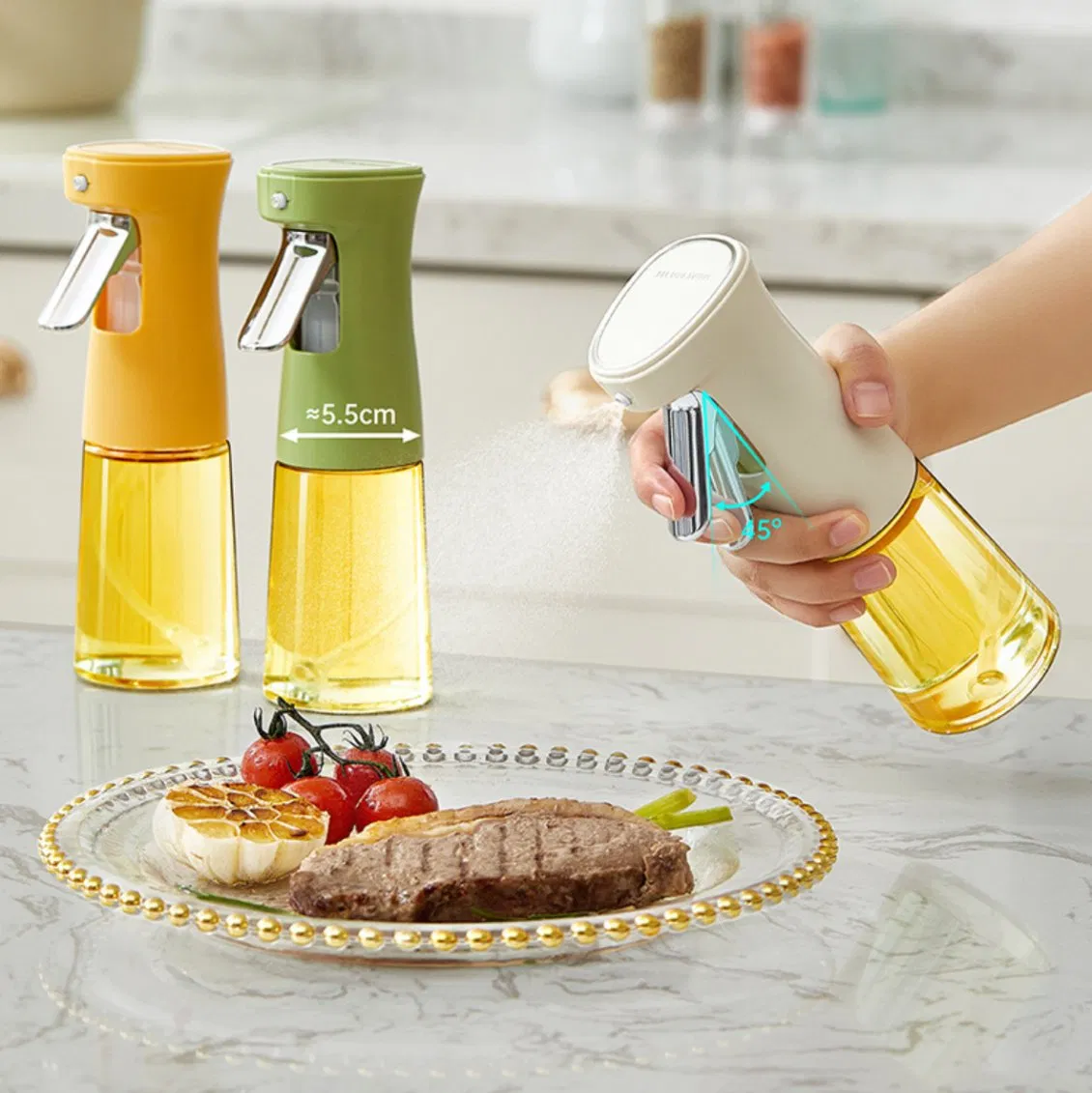Spray Oil Bottle Kitchen Glass Bottle