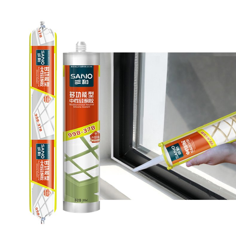 Sanvo 590ml Construction Silicone Adhesive 995 Clear Weatherproof Waterproof Sealant for Packing and Bonding Silicon Materials