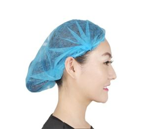 Disposable Hair Net Food Factory / SPA / Personal Care Head Cover Elastic Non Woven Disposable Clip Cap Mop Cap