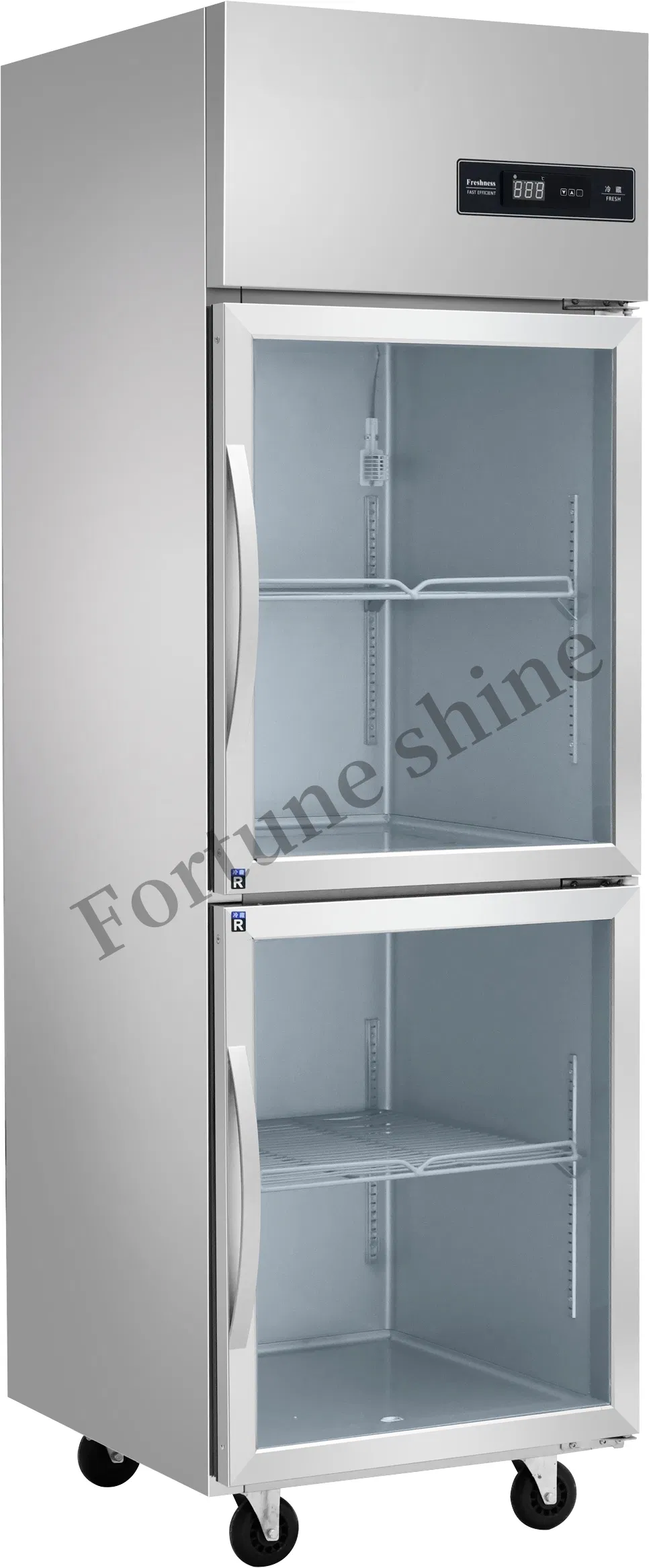 Direct Cooling Single Layer Glass Door Vertical Vertical Cooler Beverage Steel Refrigerator