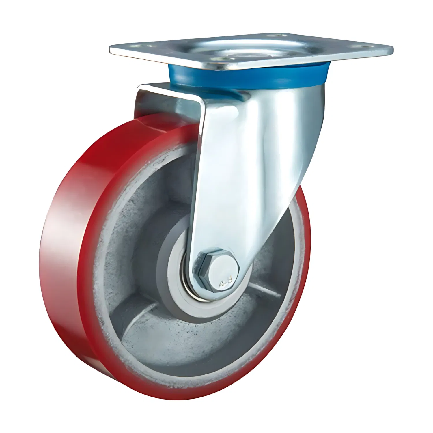 Swivel PU Castor Mold on Cast Iron W/Double Ball Bearing, 6922#