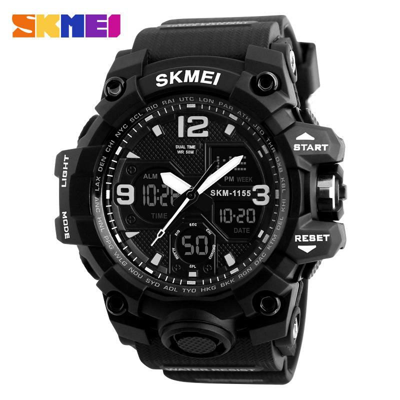 Skmei 1155b New Style Men's Silicone Strap Luminous Business Fashion Quartz Watch