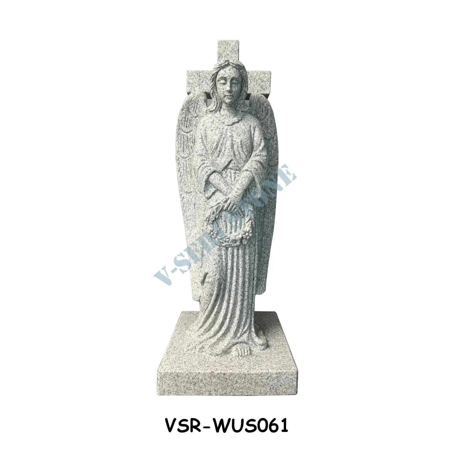 Handcrafted Granite Marble Cemetery Angel Statues Monument Tombstone