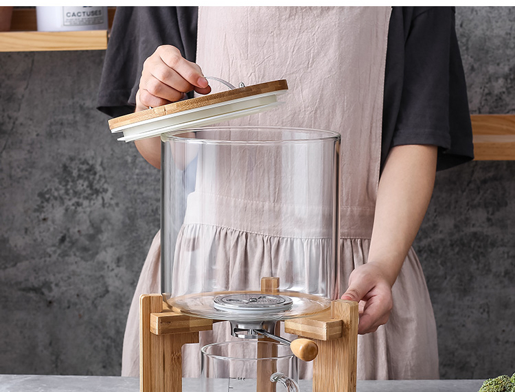 Glass Store Tanks, Rice, Split Buckets, Storage Bottles & Jars Beverage, Glass Rice Dispenser