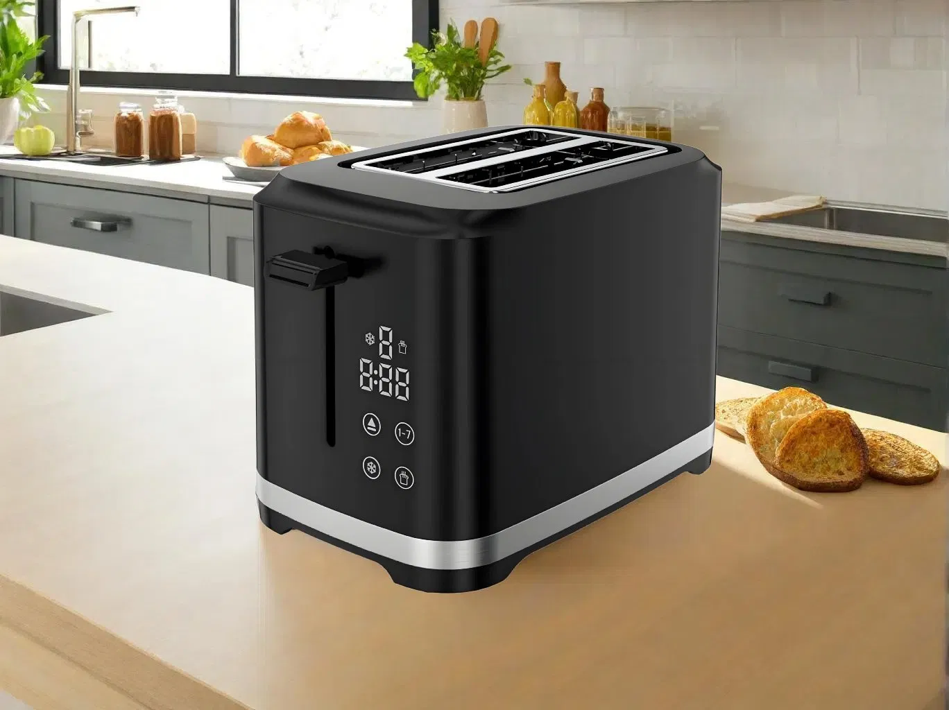 Sleek 2-Slice Short Slot Toaster for Effortless Morning Toast