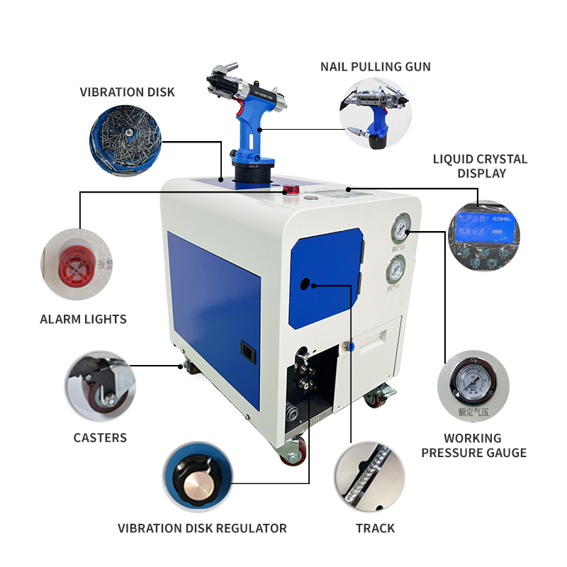 Gas00A-3.2 Convenient Riveting Tool Equipment Automatic Feeding Riveting Machine Large Capacity Rivet Gun