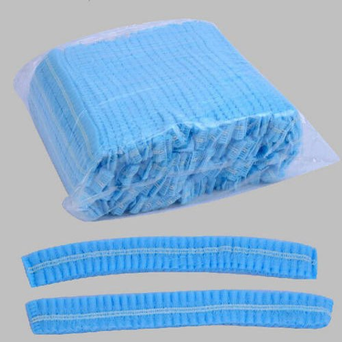 Food Industry Nurse Non Woven Hairnet for Kitchen with Logo Bouffant Hair Net Clip Disposable Cap