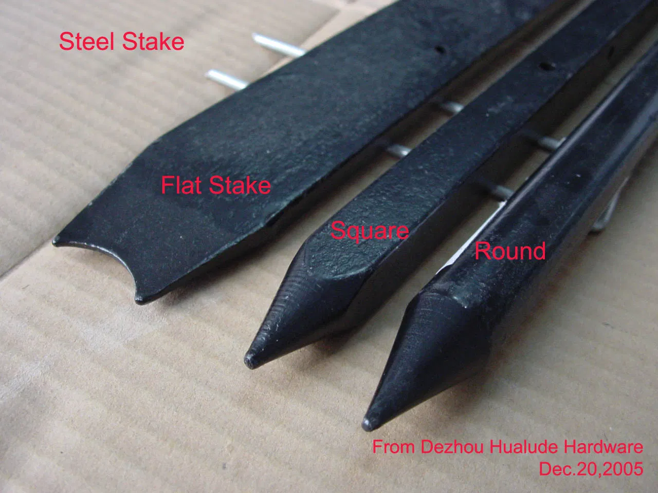 Durable Steel Nail Stake with Pre-Drilled Hole for Easy Installation