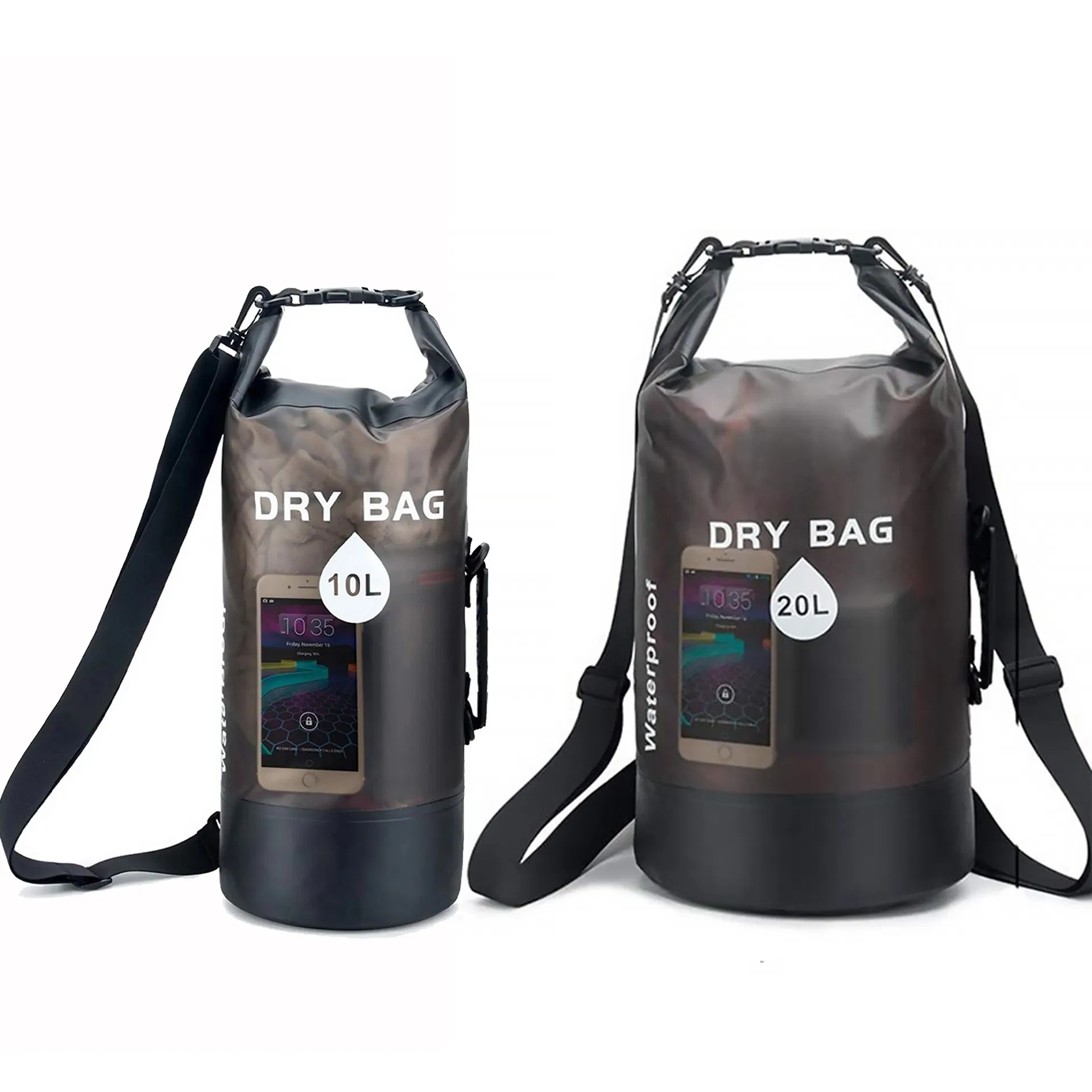 Outdoor Large Capacity Semi-Transparent Waterproof Bucket Bag
