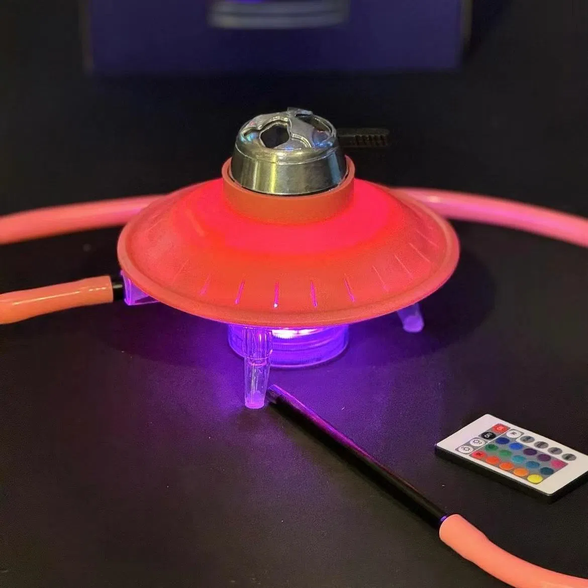 UFO Design Wholesale Customized Acrylic Hookah Shisha with LED Light