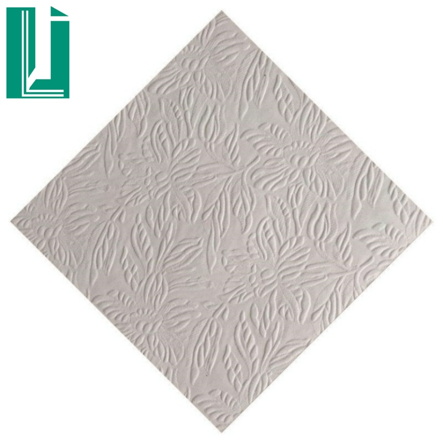 595*595 7 8 9mm Decorative Laminated PVC Gypsum Ceiling Tile