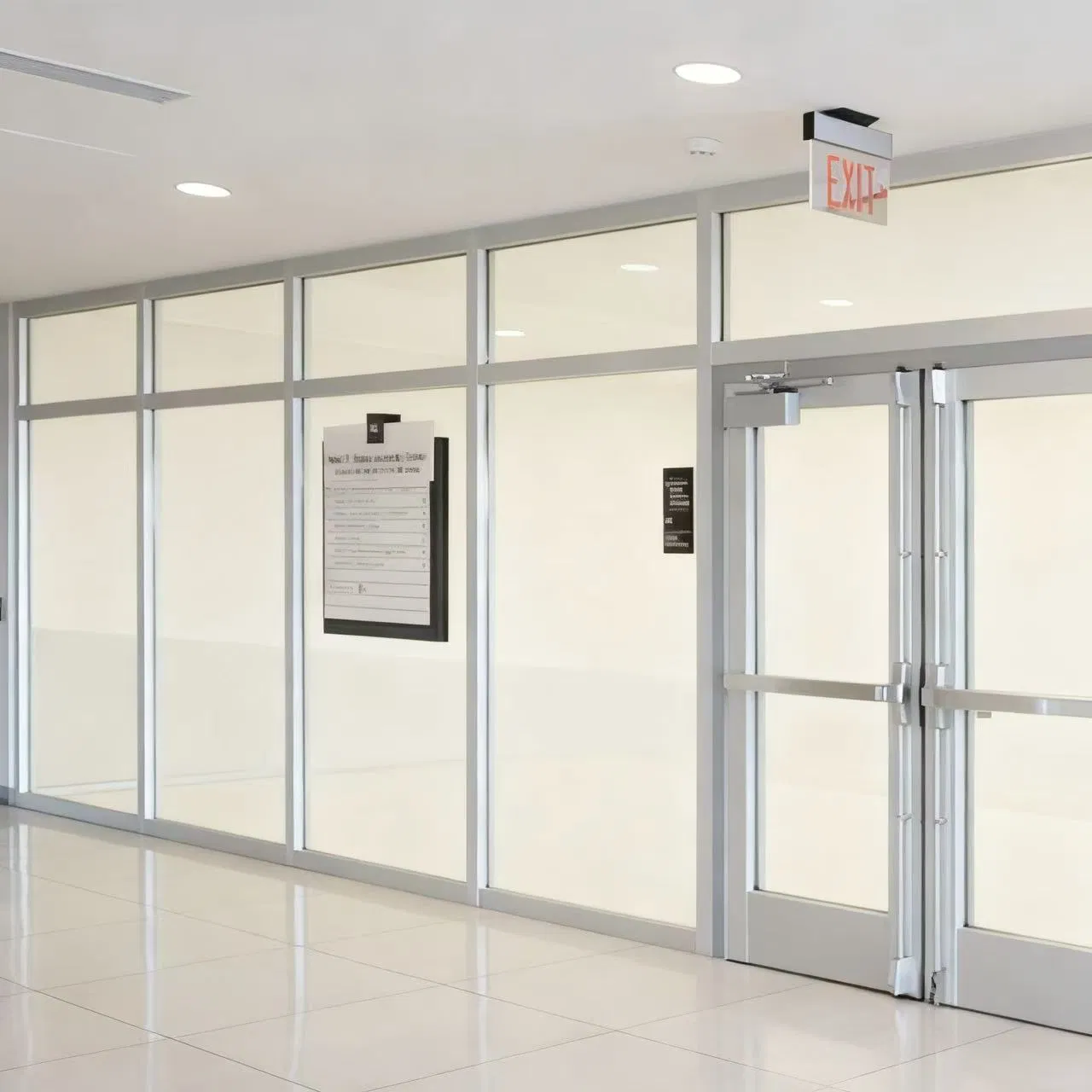 Fire Rated Glass Door Ingle & Double Fireproof Door with Stainless Steel