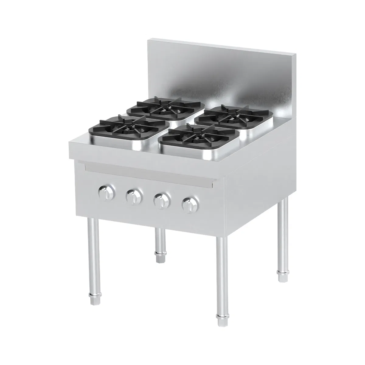 High Efficiency 4-Burner Commercial Gas Stove for Chefs