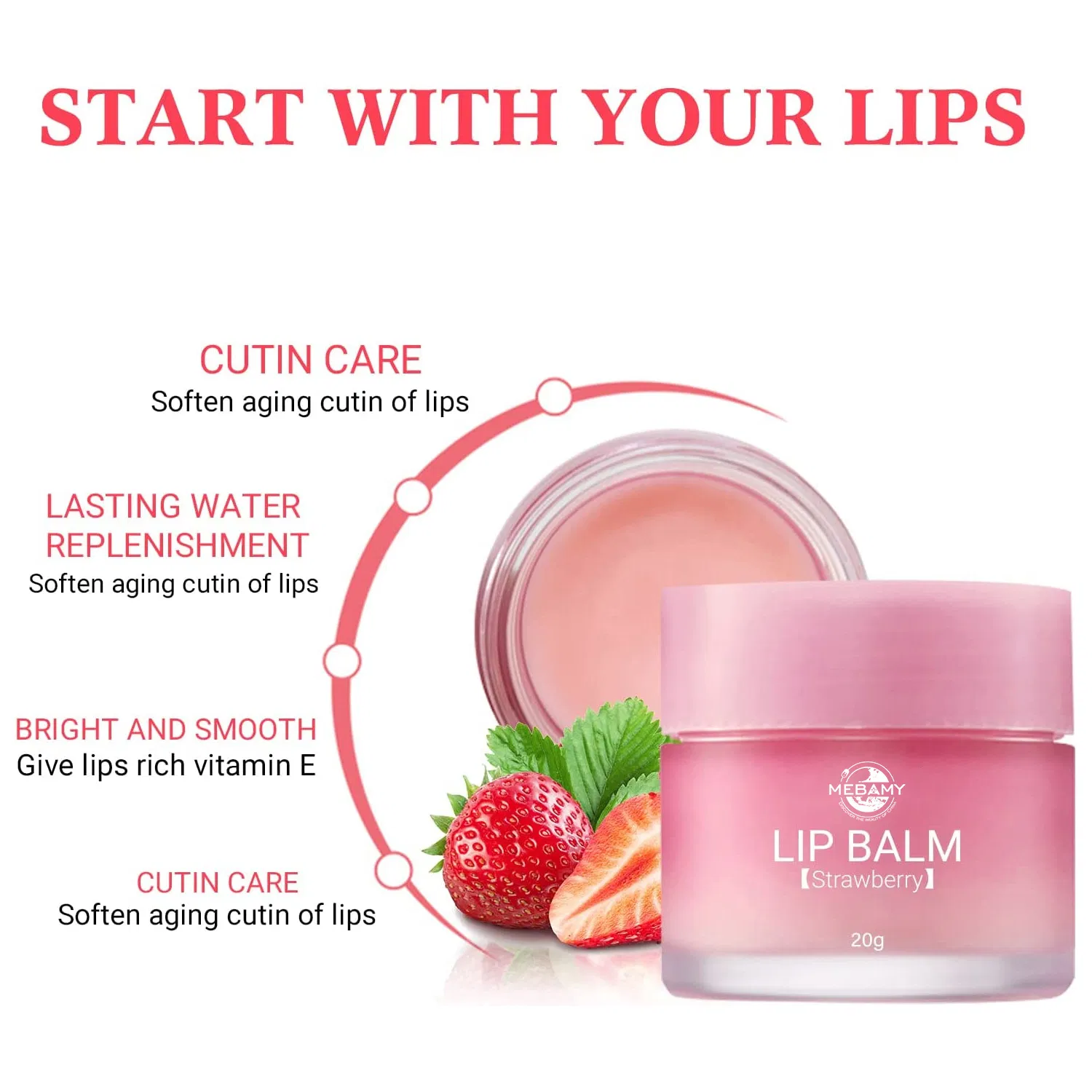 Wholesale Hot Sale High Quality Exfoliation and Lip Wrinkles Lip Balm