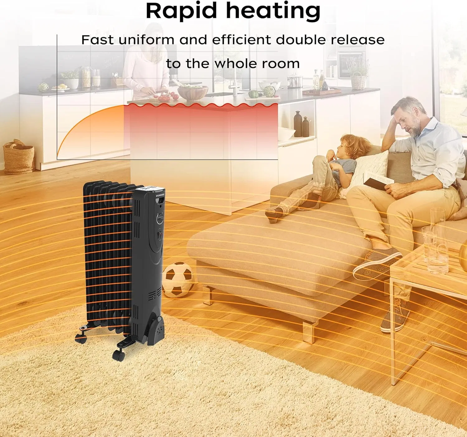 Automatic Portable Quiet Durable Oil Filled Radiator Heater Electric Oil Heater for Indoor