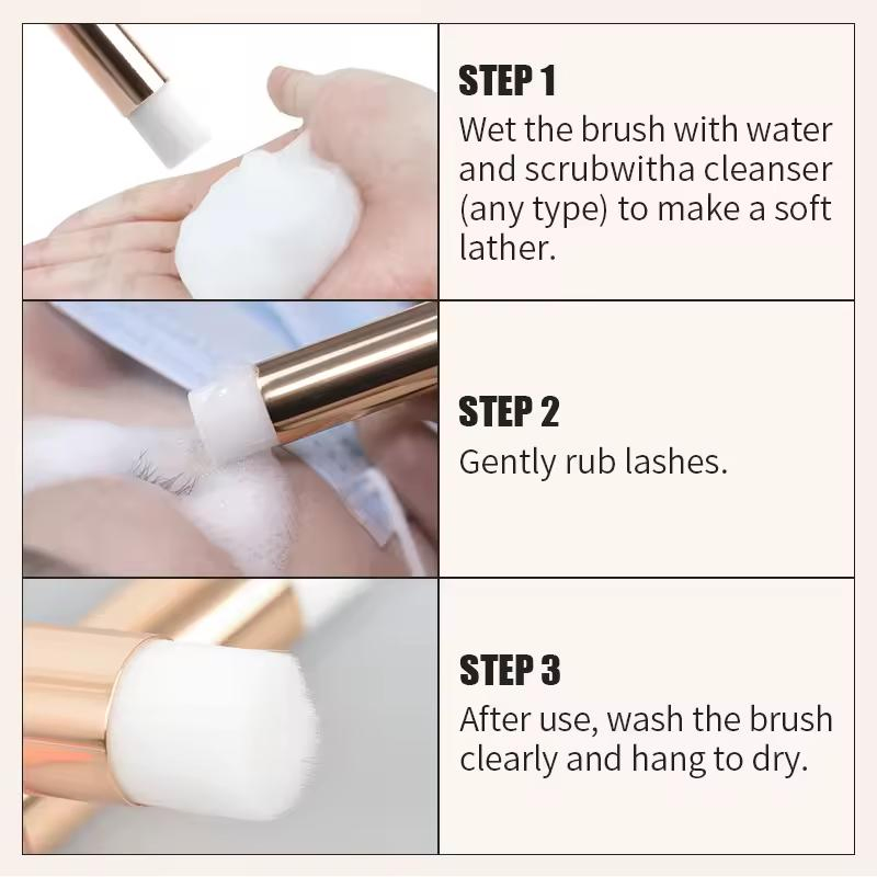 Reusable Cheaper Nose Lash Extension Cleaner Accessories Soap Foam Bath Makeup Brushes Shampoo Eyelash Cleaning Brush