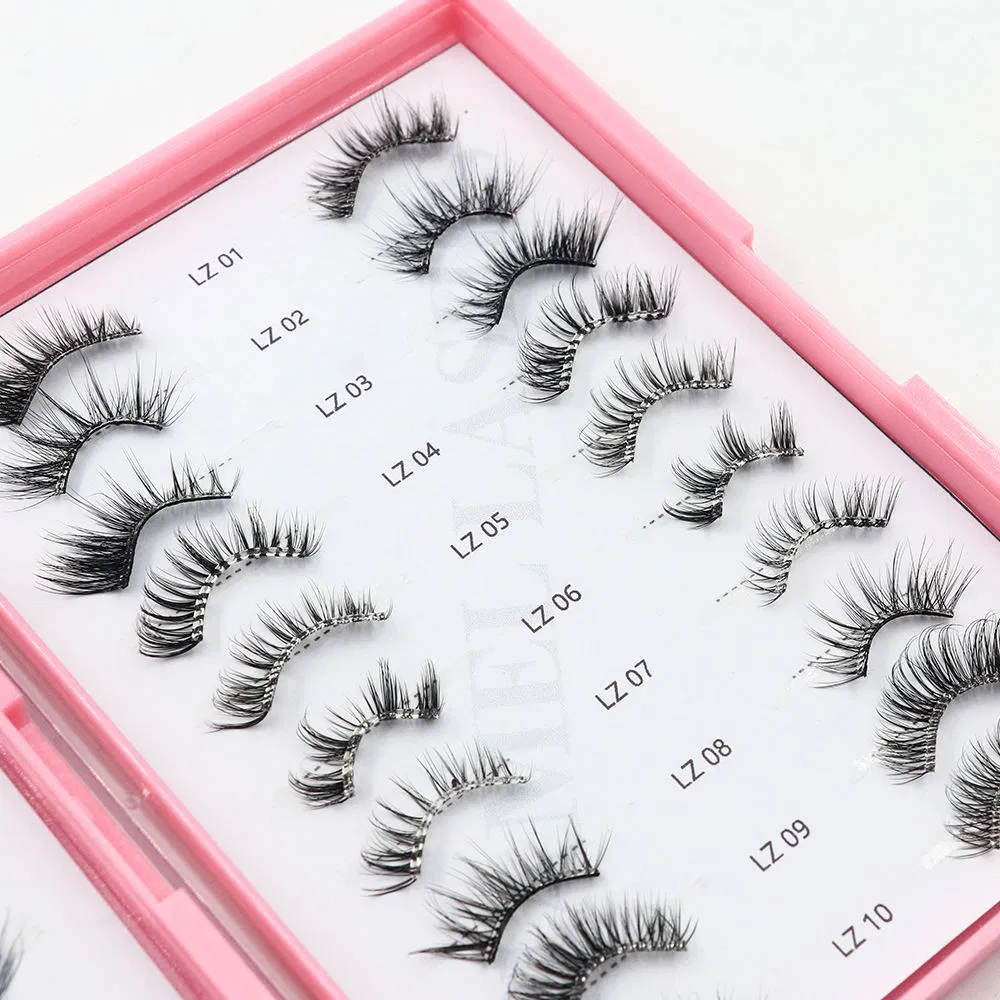 New Private Label Pre Glued Self Adhesive Handmade Invisible Band False Eyelashes
