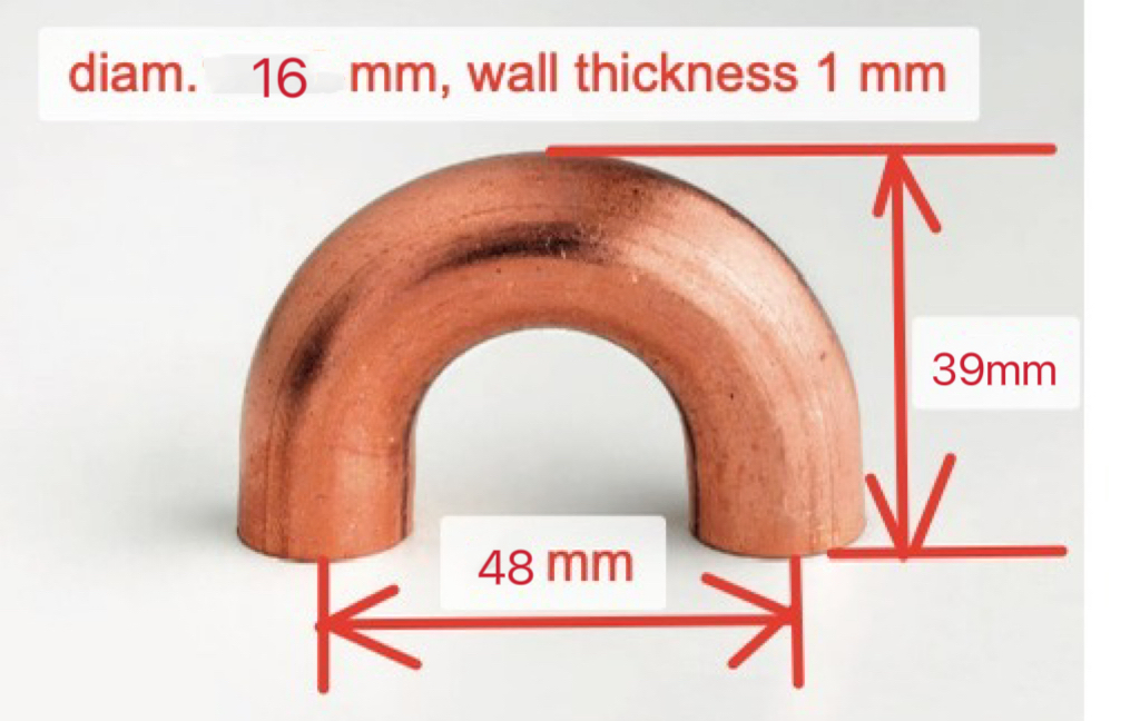 Air Conditioner Part Copper Fittings U Bend Semi Circle Pipe