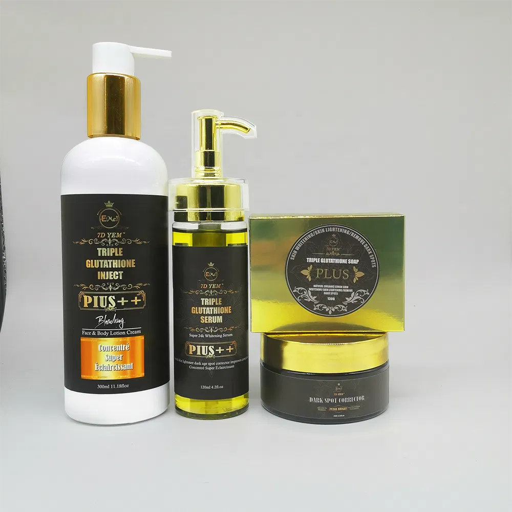 High Quality OEM Independent Brand Moisturizing Whitening Acne Removing Black Spot Removing Glutathione Skin Whitening Set