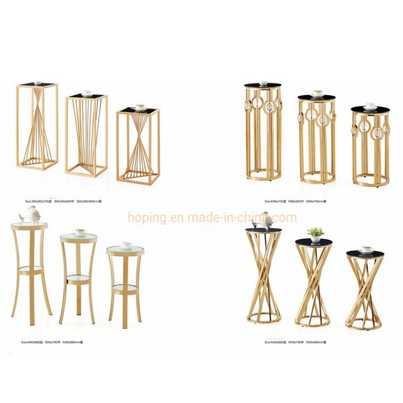 Wholesale Luxury Cheap Gold Throne Sofa Chair Side Table Simple Table