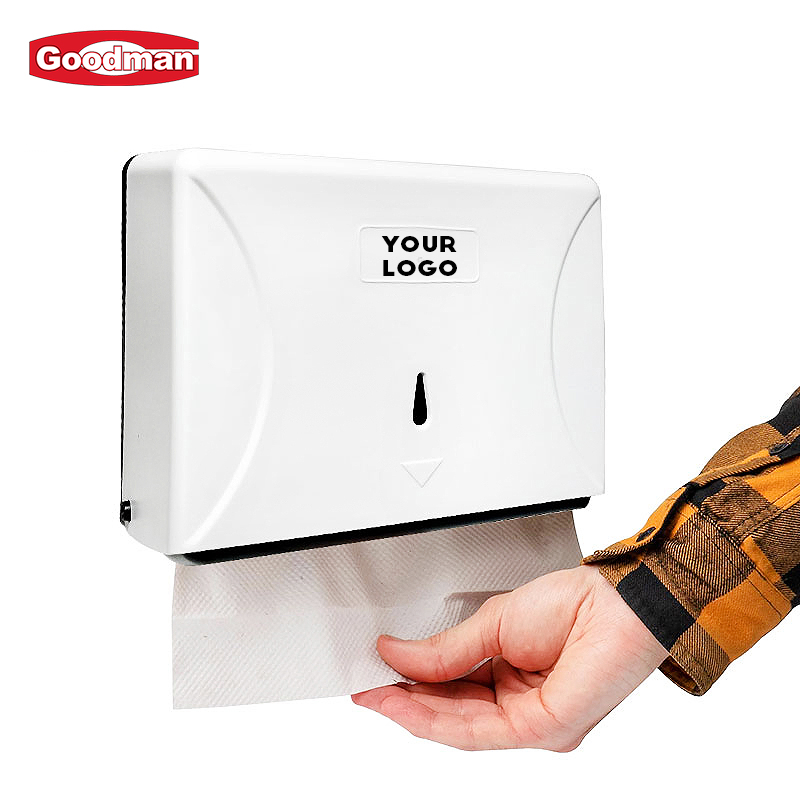 Custom Simple Black Napkin Holder Tissue Storage Box for Public Toilet Restroom Hotel Plastic Wall Mounted Tissue Boxes