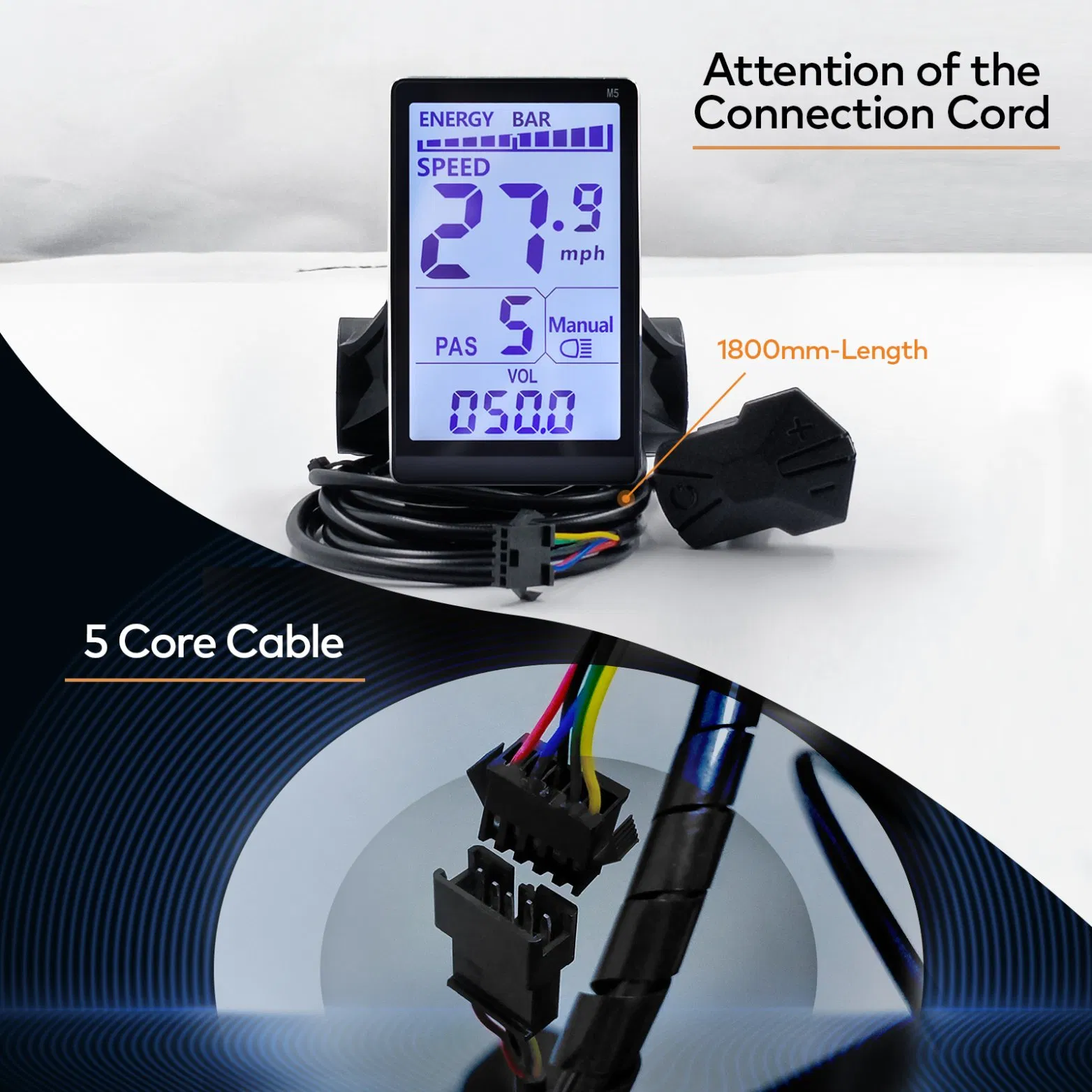 LED Display Smart Bike Speedometer for Electric Bicycles with Computer