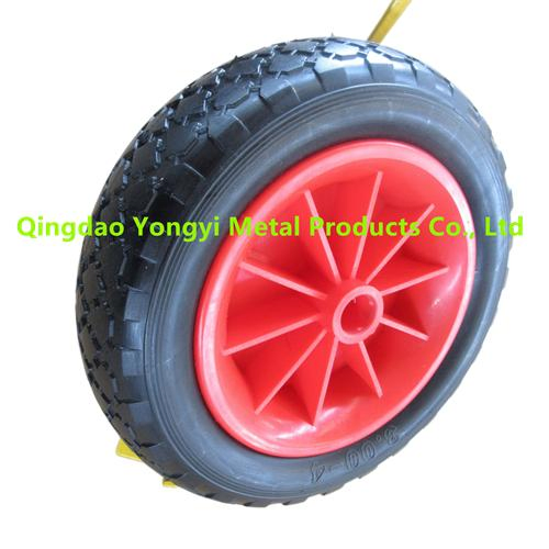 3.00-4 Polyurethane PU Foam Filled Tire Toy Car Rubber Wheel with Plastic Rim for Wagon Trolley