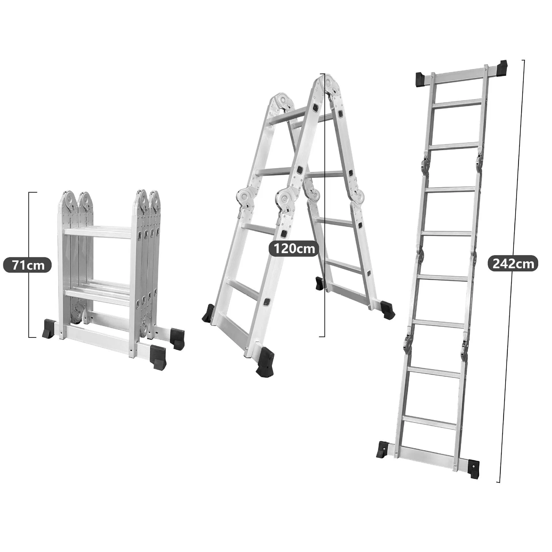Wholesale Customized Multi Purpose Aluminum Multi Functional Ladder with Platform with En131 Certified