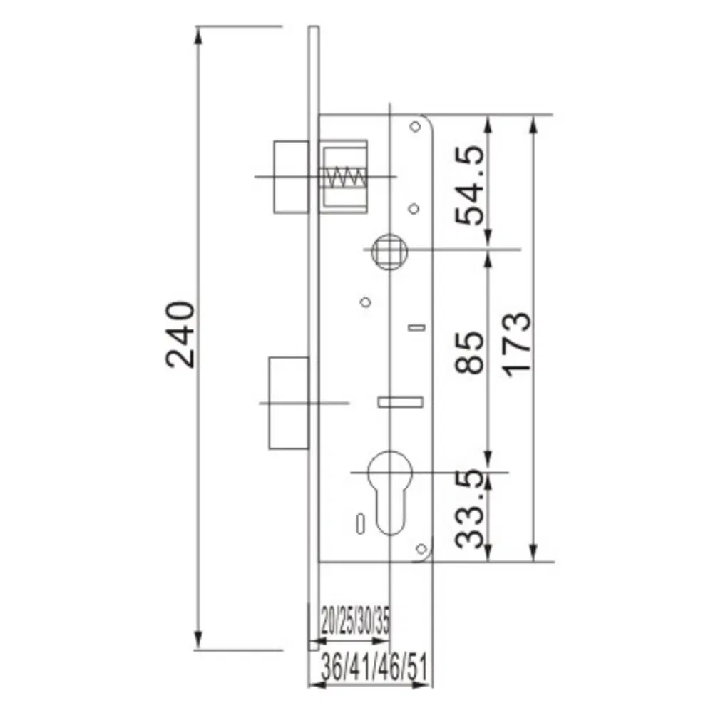 The Door Locks Available for Use in Hotels, Commercial-Grade Cylinder Lock