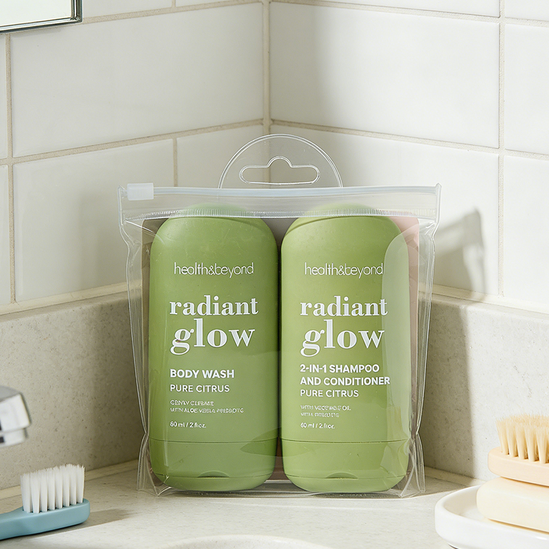 Private Brands Travel Size Portable 60ml Body Wash 2 in 1 Shampoo&Conditioner