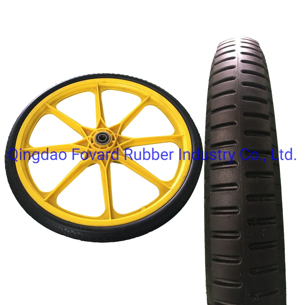 20"Flat Free Polyurethane PU Foam Filled Wheels PU Foam Solid Wheelbarrow Wheel
