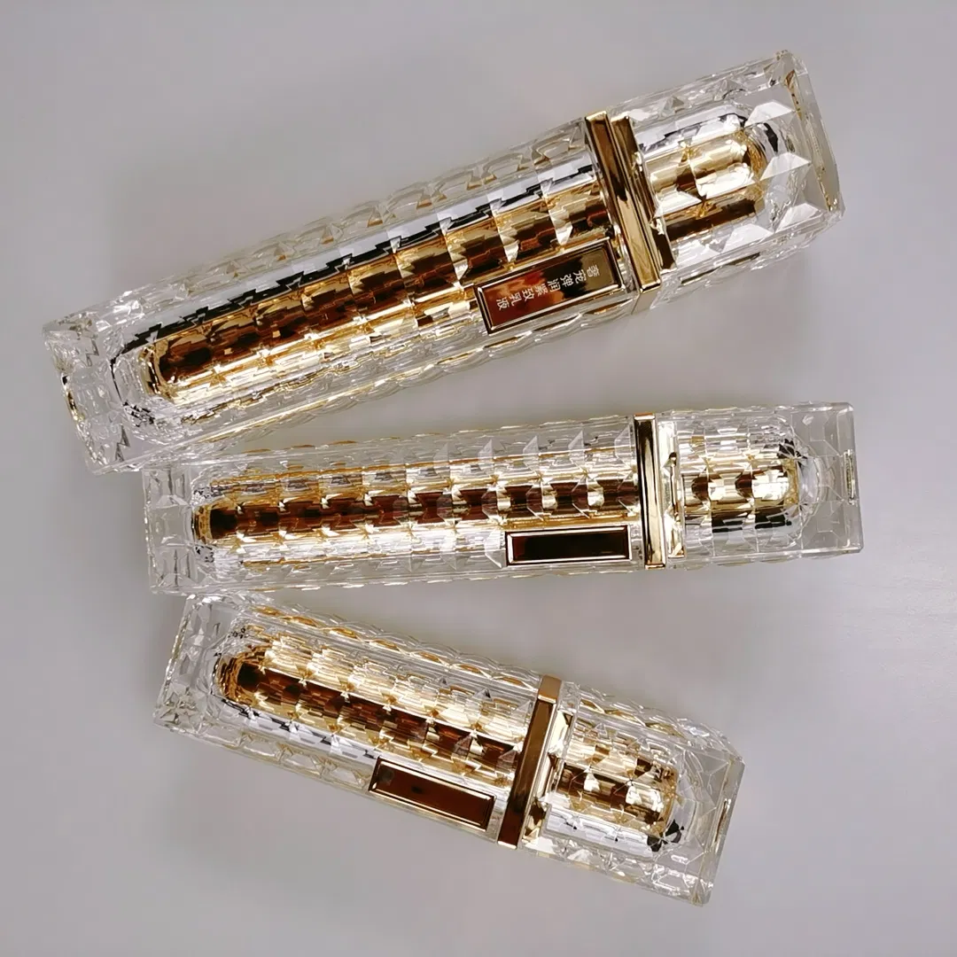 40ml 60ml 100ml Customized Sell Wellluxury Square Golden Cosmetic Acrylic Lotion Pump Bottle