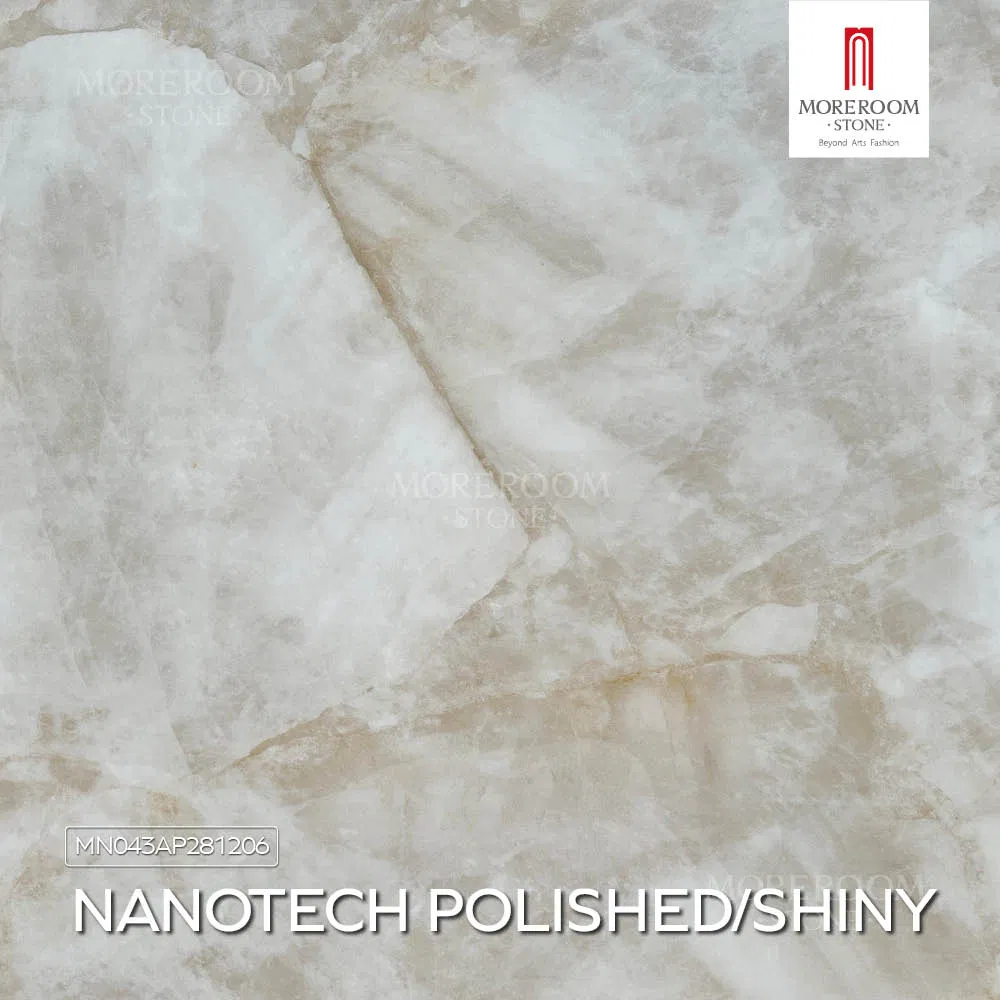 Crystal White Sintered Stone Artificial Onyx Slab for Floor and Wall Cladding
