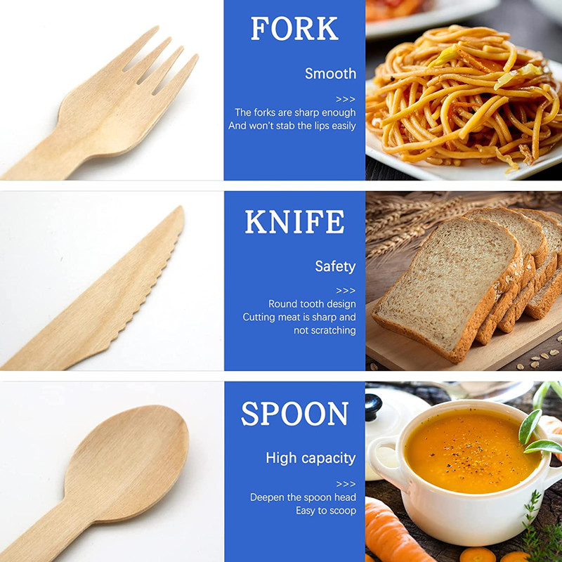 Splinter-Free Safe Wooden Fork for Children School Lunches and Family Use
