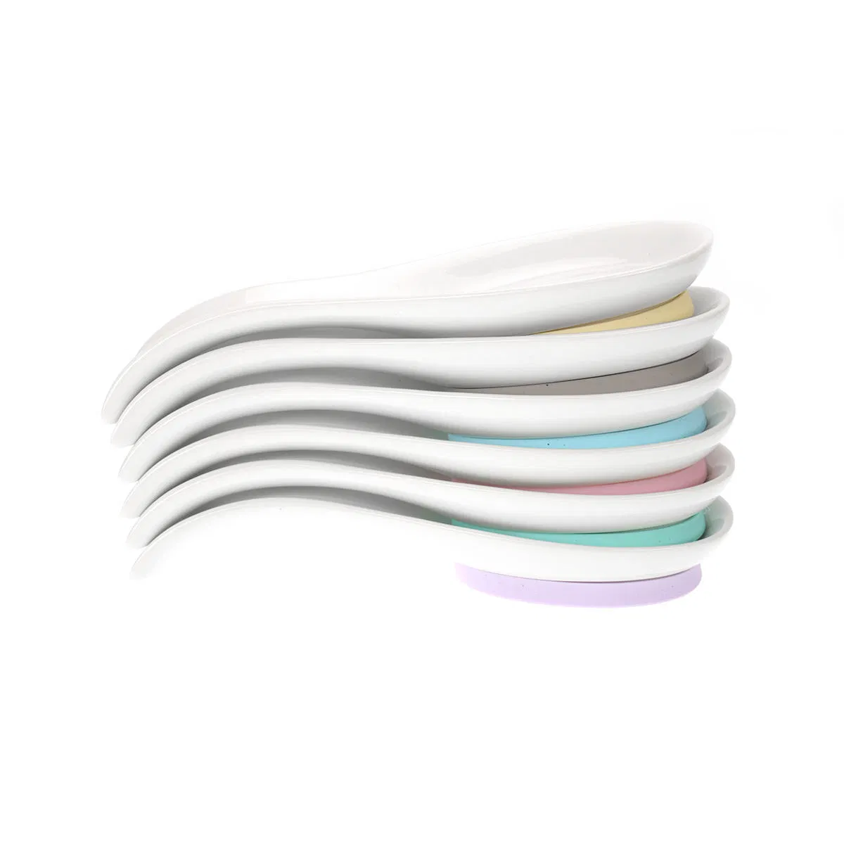 Dtk New Design Ceramic Soup Spoon Kitchen Dinner Ceramic Long Soup Spoon