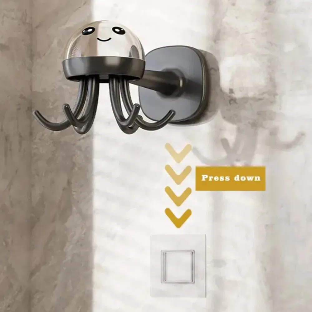 Kitchen 360 ° Utensil Holder Hooks, Adhesive Towel Hook Wbb29179