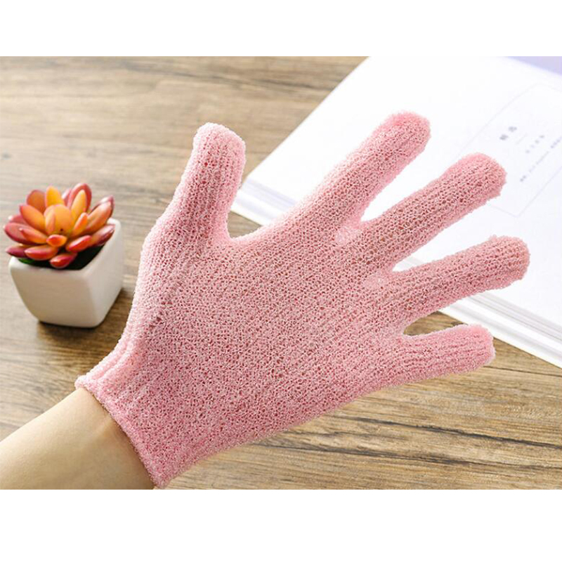 Exfoliating Bath Gloves 100% Nylon Double Sided Gloves for Beauty SPA Massage Skin Shower Scrubber