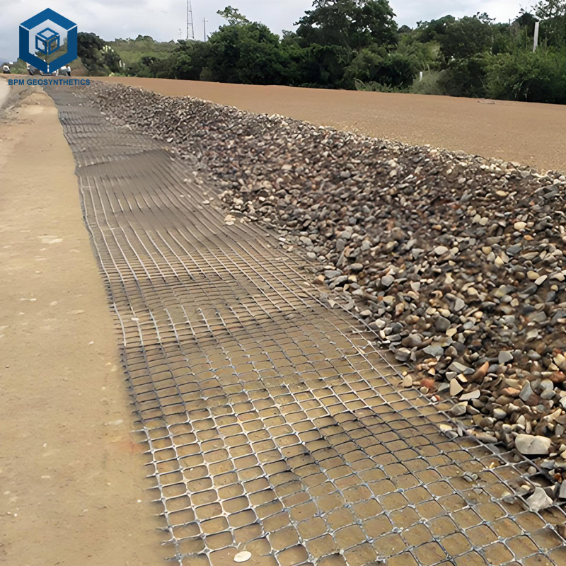 Uniaxial Biaxial Geogrid Fabric Plastic Geogrid Installation Slope Stabilization in Philippines