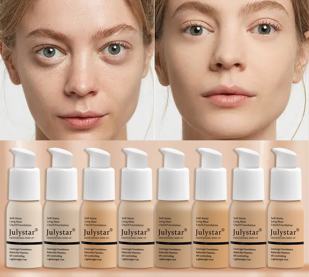 Make -up Moisturizing Foundation Foundation European and American Waterproof Long -Lasting Makeup and Obscure Liquid Foundation Liquid Beauty Wholesale