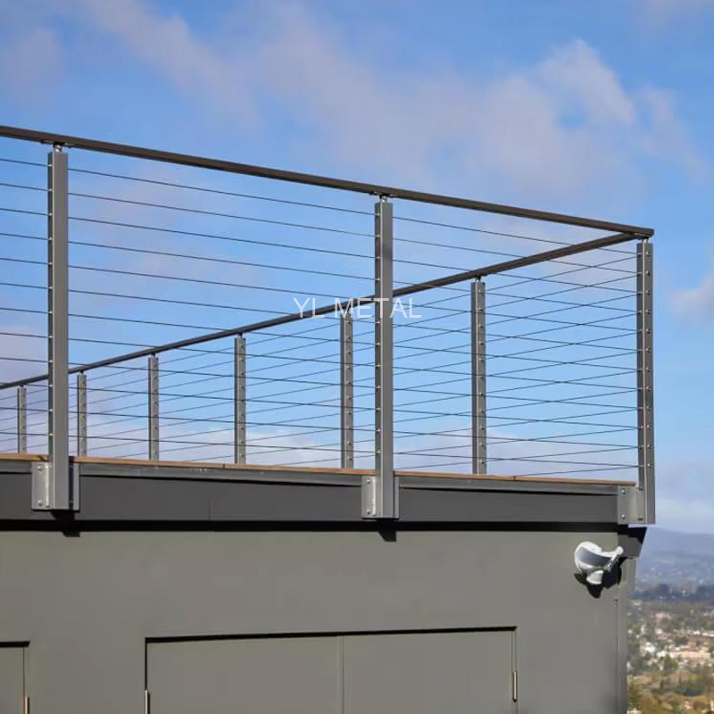 Y L Hot Sale Satin Stainless Handrail Deck Balcony Terrace Cable Railing Staircase