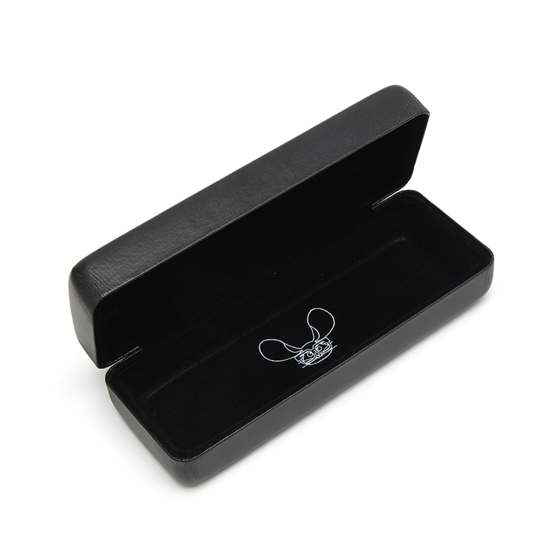 High Quality PU Eyewear Box with Folding Flip Cover and Custom Logo