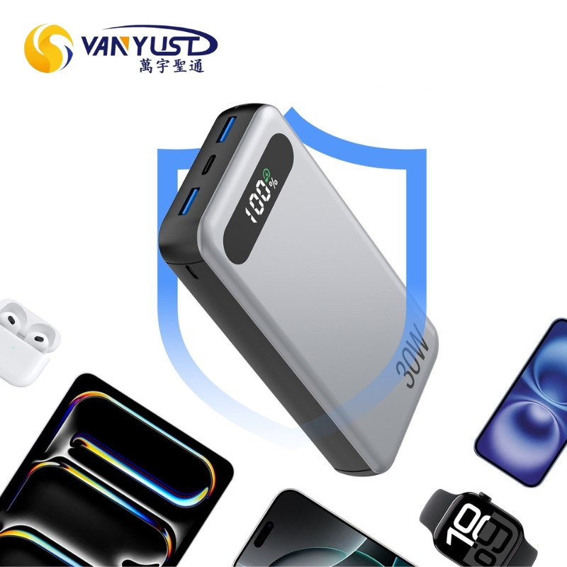 Pd 30W 20000mAh Portable Mobile Charger Afc Battery Pack Supply Dual Ports Super Fast Charging Power Bank with USB C to C Cable with CCC 3c Certification