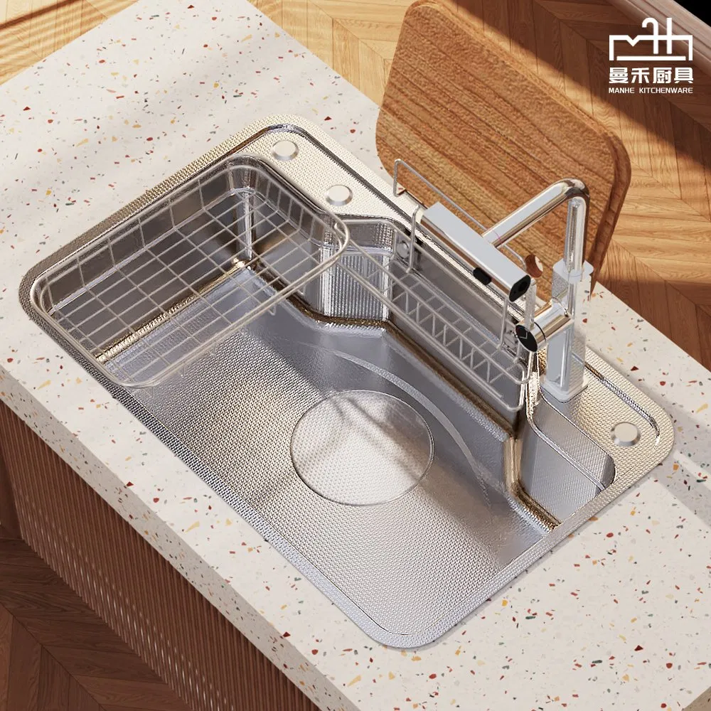 304 Stainless Steel Kitchen Large Single Sink Japanese Sinks Korean Sinks Stretch Sinks Workstation Sink