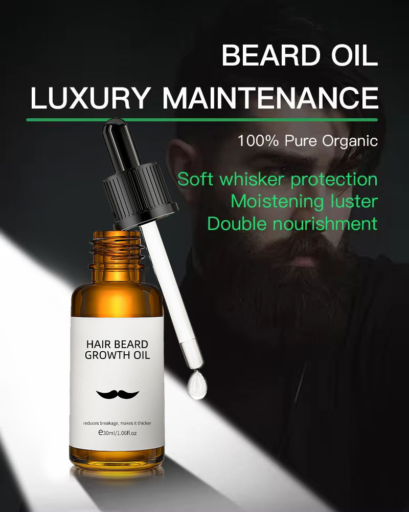 Wholesale Natural Organic Bread Hair Growth Gentle Efficient Nourishing Beard Growth Kit Oil Deep Beard Essential Oil