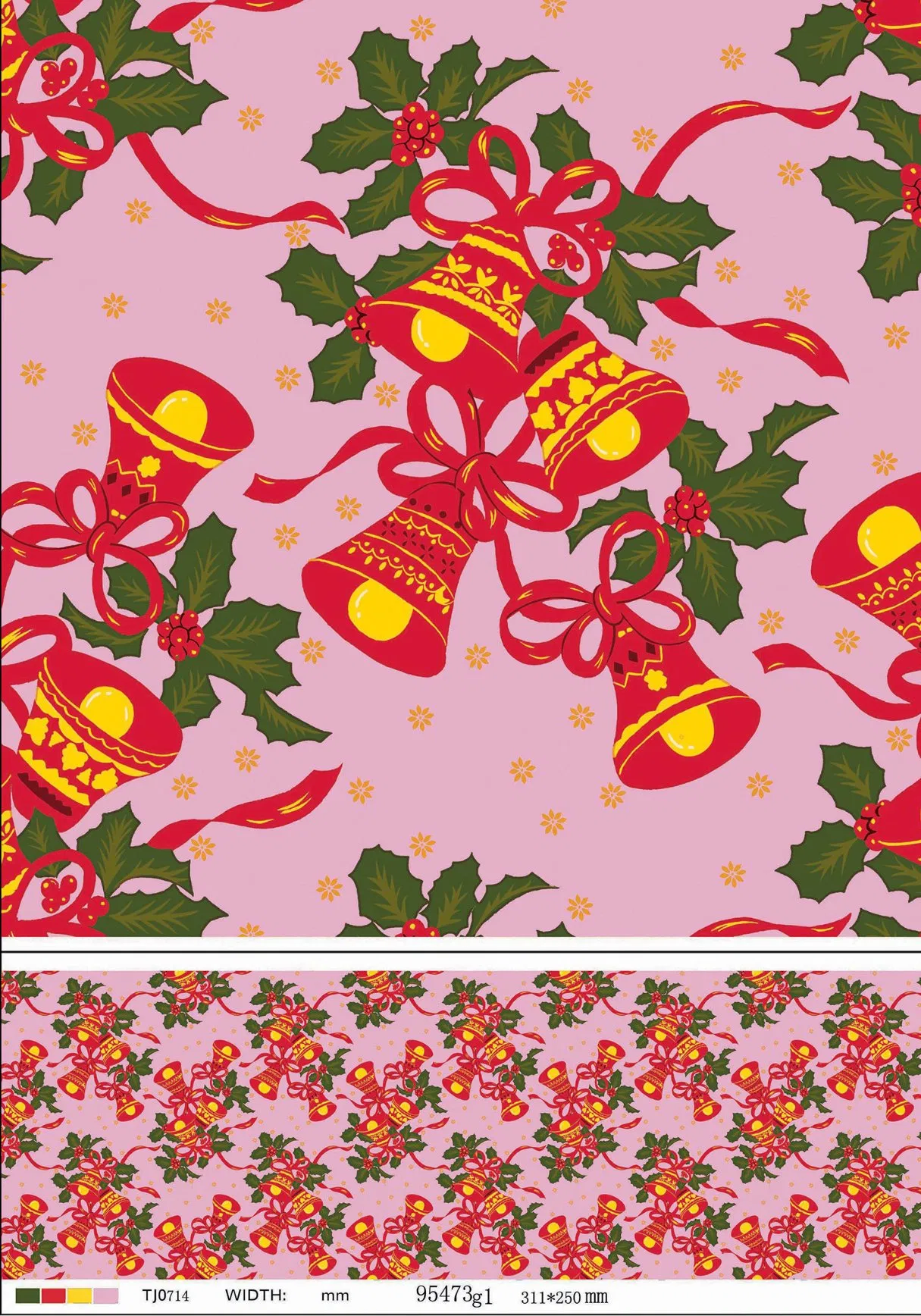 PVC Printed Tablecloth with Christmas Style (TJ0760)